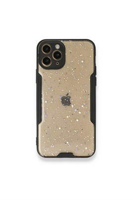iPhone 11 Pro Max Platin Silikon Silvery Telefon Kılıfı - Simli