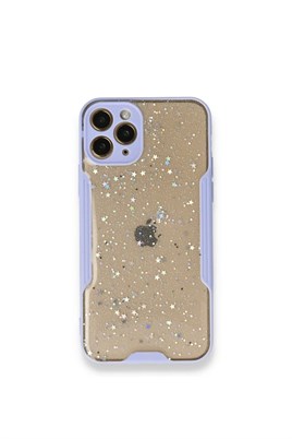 iPhone 12 Pro Platin Silikon Silvery Telefon Kılıfı - Simli