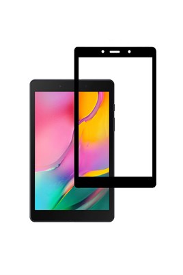 Moserini Samsung Galaxy Tab A SM-T290 Tam Kaplayan, Parlak, Siyah Çerçeveli, Nano Ekran Koruyucu, Flexible!