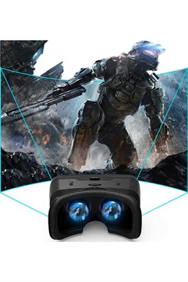 VR Shinecon 3D Sanal Gerçeklik Gözlüğü - G06A - Önü Kapaklı Sağa Sola & ileri Geri Ayarlanabilir Mercek (4.7